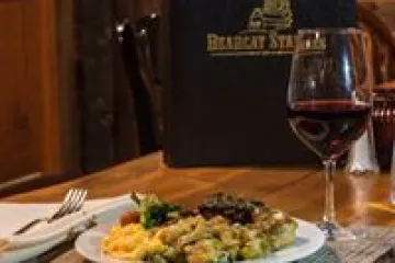 a plate of food on a table